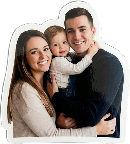 A family photo turned into a finished custom sticker